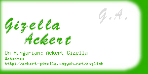 gizella ackert business card